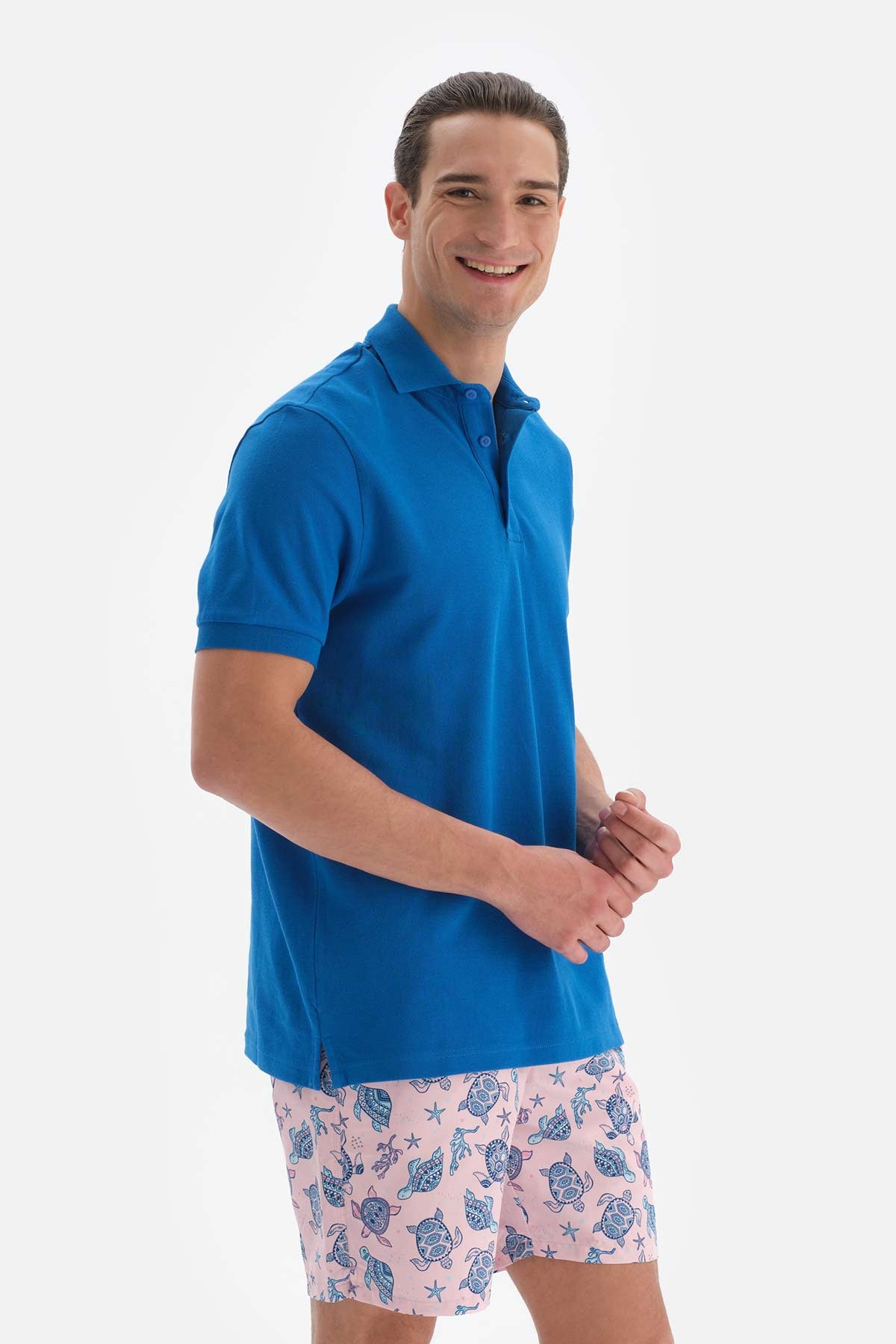 Turkuaz Pike Polo Yaka T-Shirt