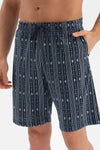 WHITE HALF-PLOT SHORT SLEEVE KNITTED PAJAMAS