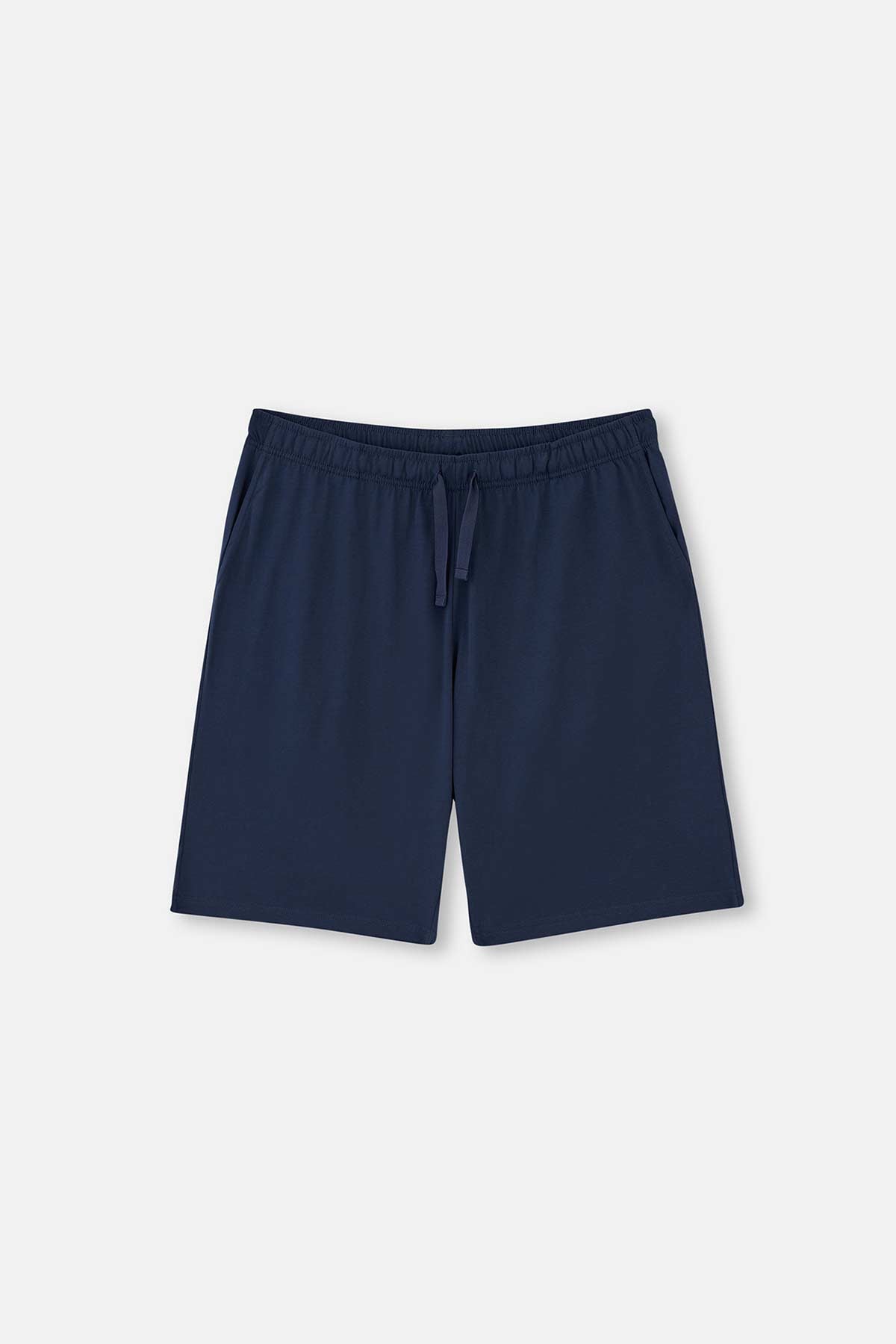 LIGHT BLUE V-NECK SHORT SLEEVE KNITTED PAJAMAS