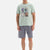 GREY CREW-NECK PRINTED SHORTS PAJAMAS SUIT