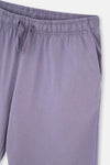 GREY CREW-NECK PRINTED SHORTS PAJAMAS SUIT