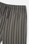 ANTHRACITE HALF-PLOT STRIPED BOTTOM KNITTED SHORTS PAJAMAS SUIT