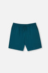NAVY CREW-NECK KNITTED SHORTS PAJAMAS SUIT
