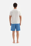 ECRU CREW-NECK PRINTED TOP WITH SHORTS PAJAMA SUIT