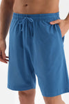ECRU CREW-NECK PRINTED TOP WITH SHORTS PAJAMA SUIT