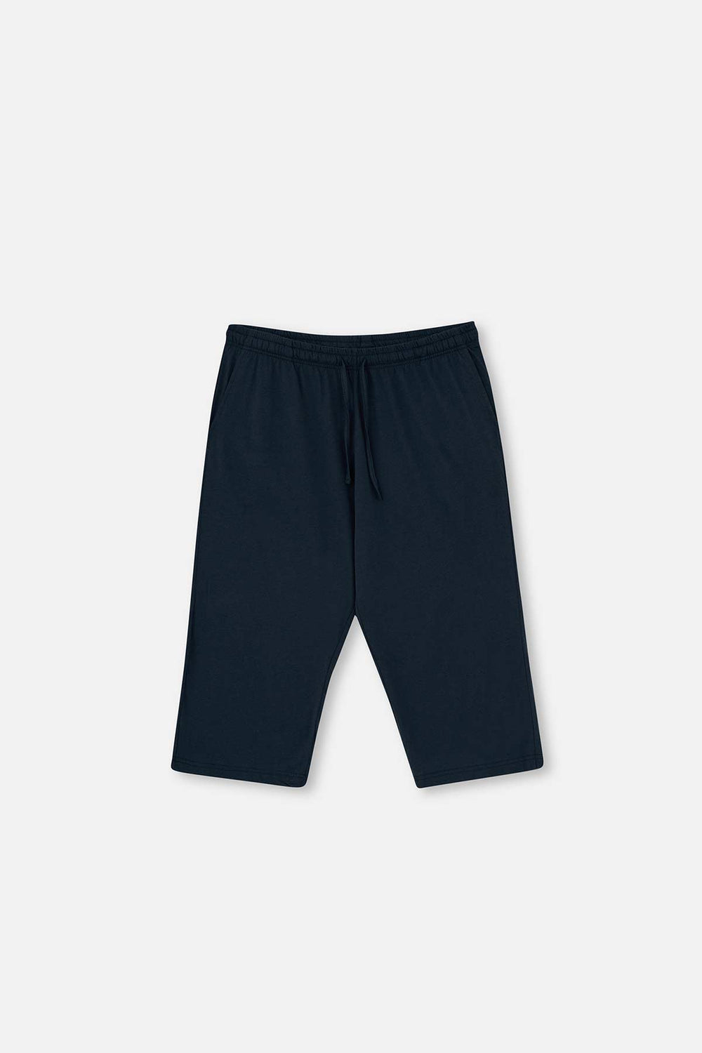 TEAL KNITTED PAJAMAS WITH HALF-PLOTTED CAPRI