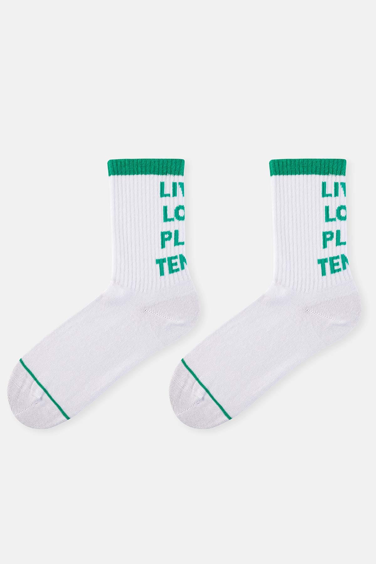 GREEN - WHITE SOCKS