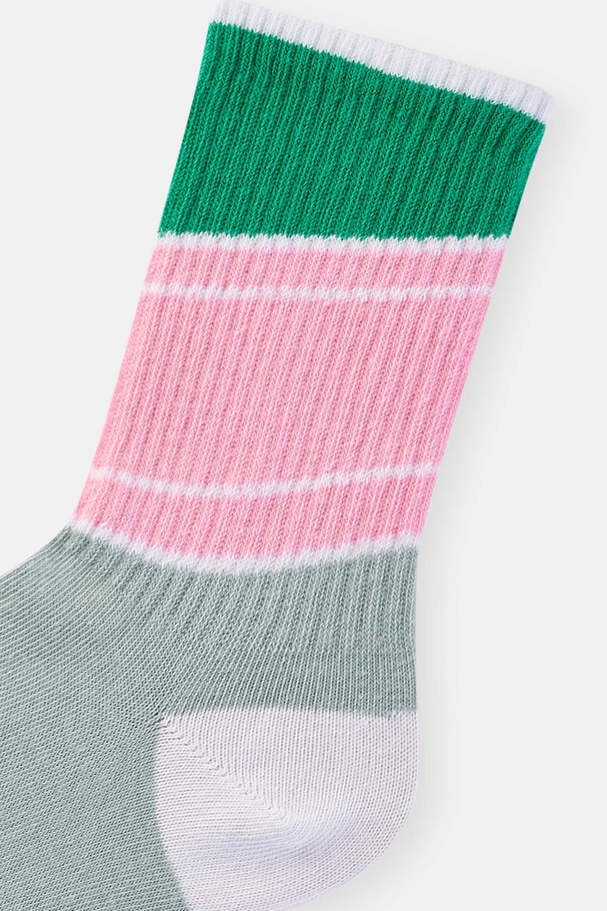 GREEN - WHITE SOCKS