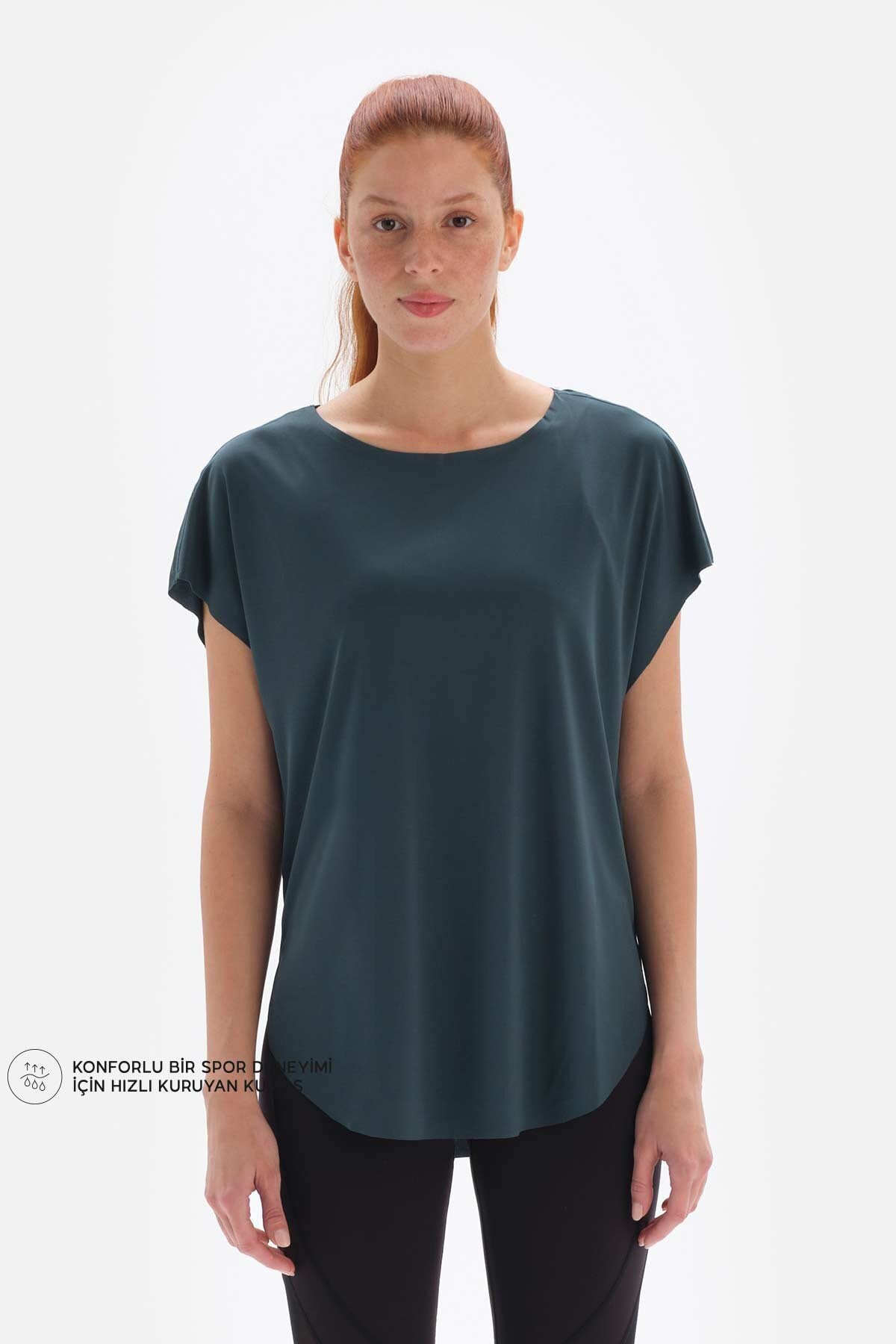 Petrol Dagi Active Kayık Yaka T-Shirt