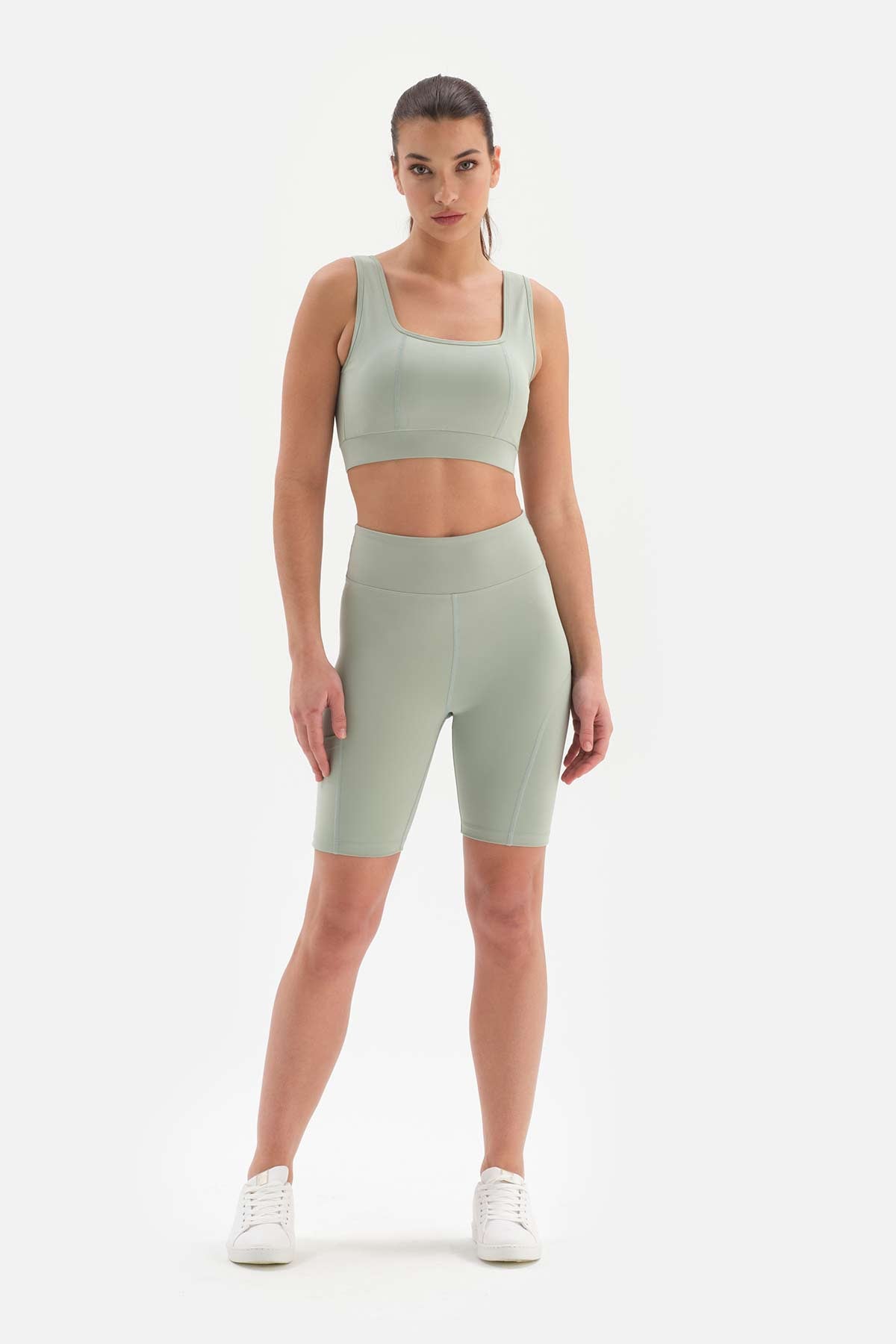 Mint Yeşili Dagi Active Mint i Cepli Biker Tayt