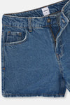 LIGHT BLUE HIGH WAIST MOM DENIM SHORTS