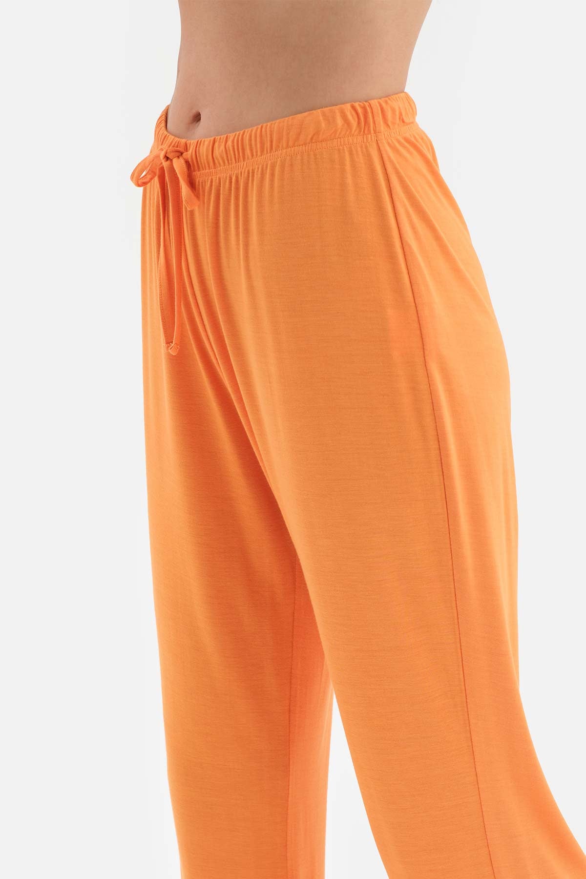 ORANGE HANGER BUTTON DETAILED KNITTED PAJAMAS