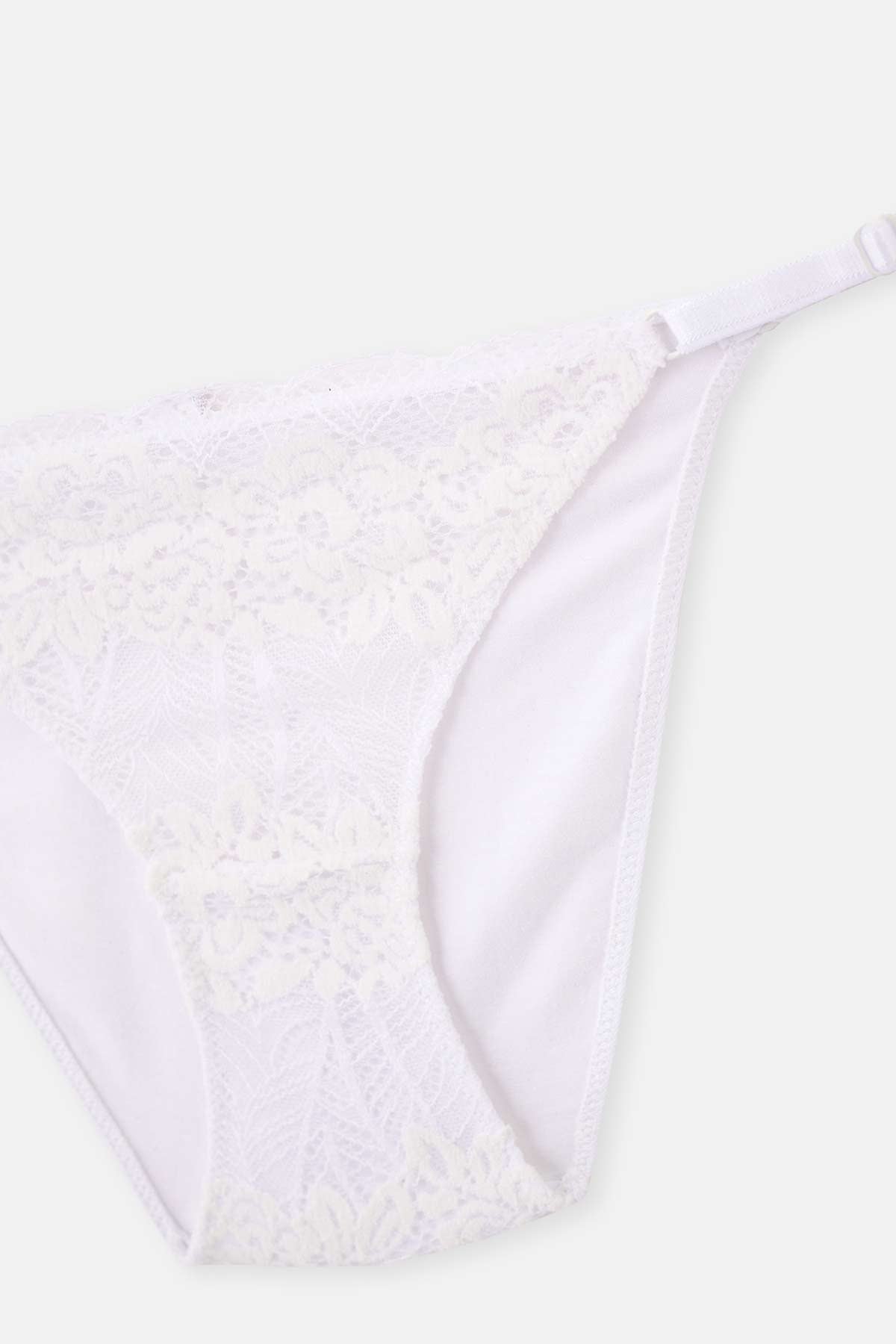 Ekru Yanları Ayarlanabilir Dantelli Hamile Külot