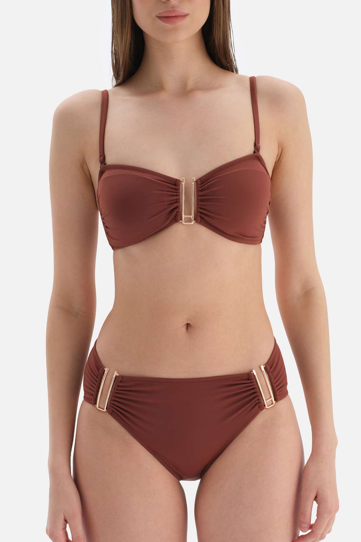 BROWN BIKINI TOP