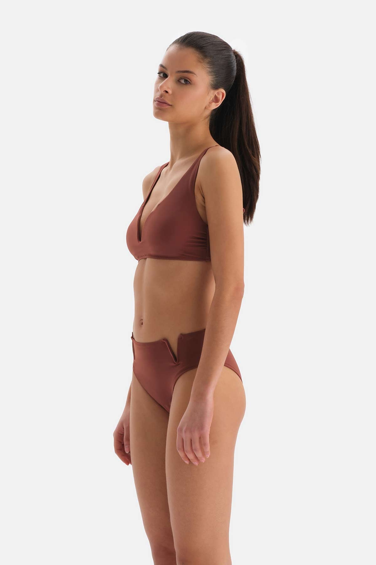 BROWN BIKINI TOP