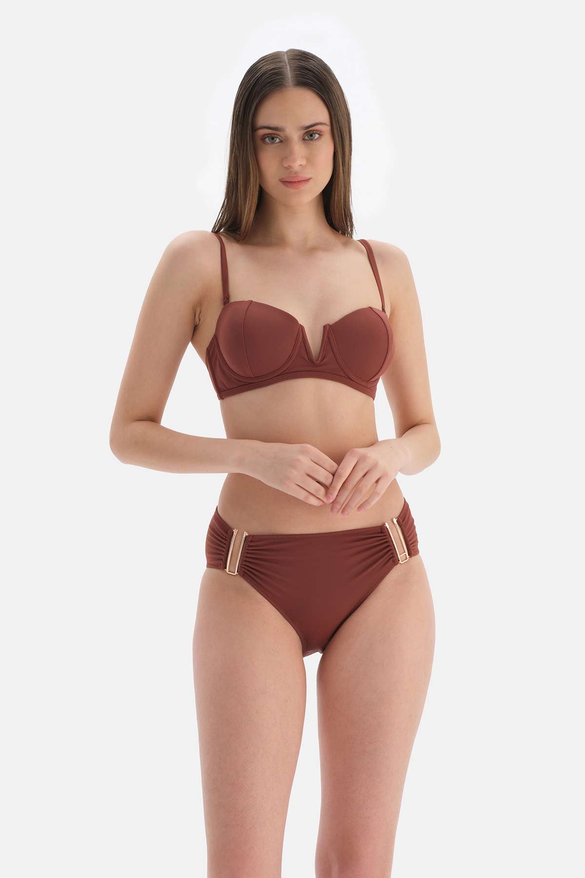 BROWN BIKINI TOP