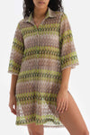 GREEN - ECRU SHIRT