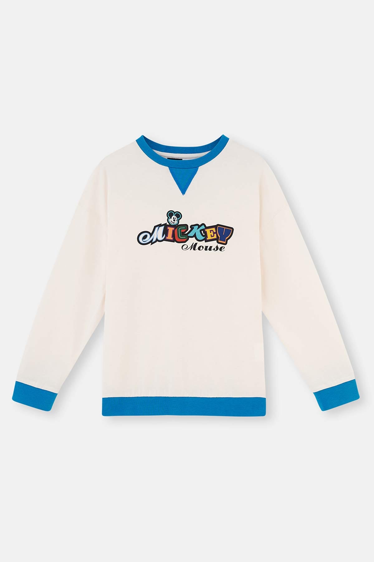 Ecru MICKEY MOUSE LICENSED LONG SLEEVE KNITTED PAJAMAS SUIT