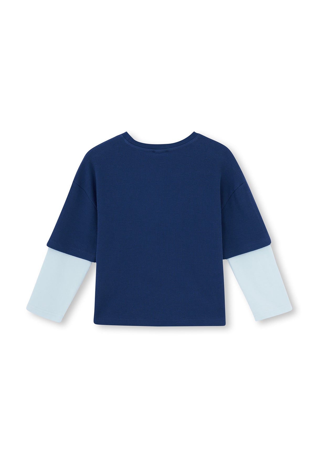 Navy SLOGAN PRINT DETAILED LONG SLEEVE PAJAMAS