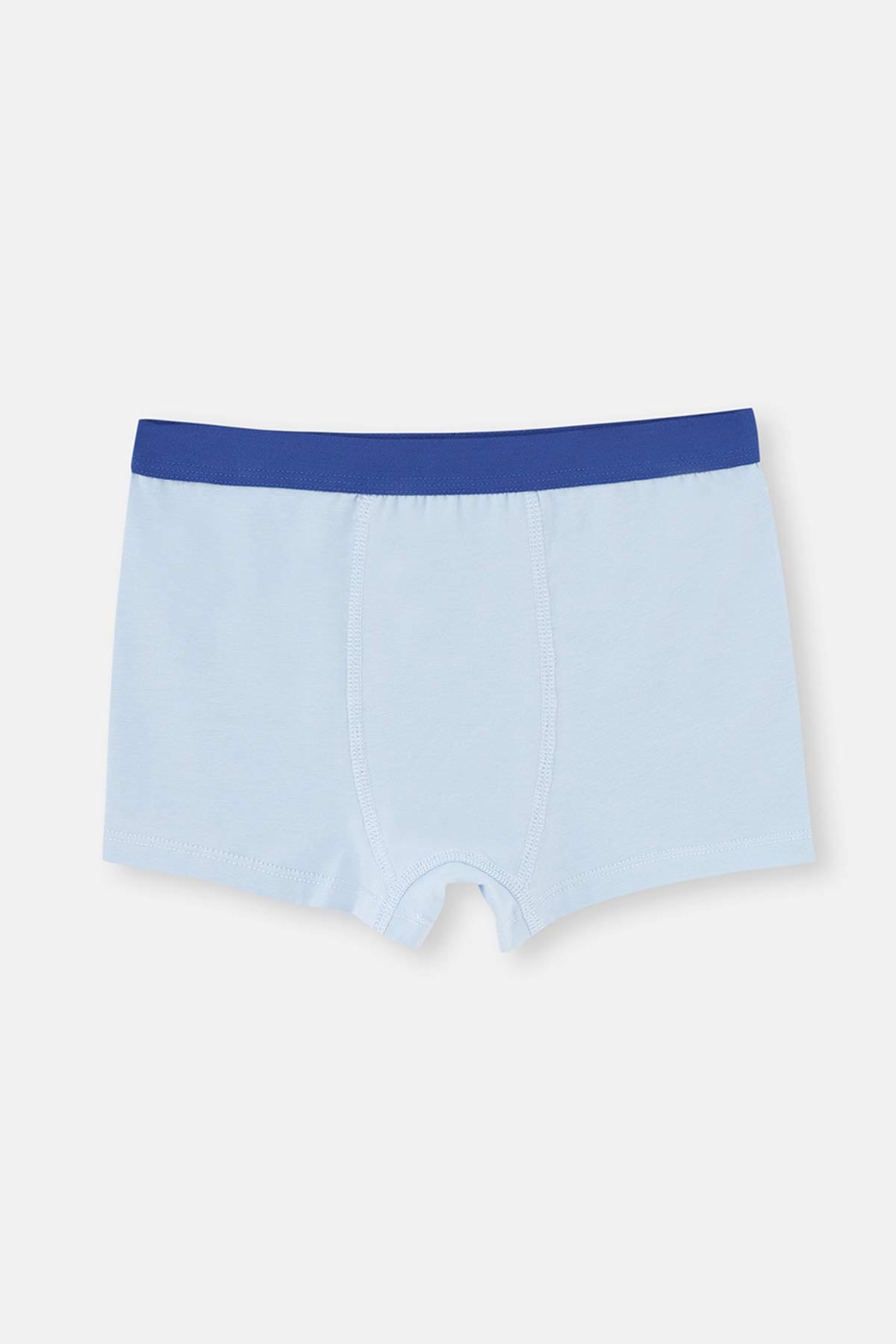 Mavi 2'Li Erkek Çocuk Pamuklu Boxer