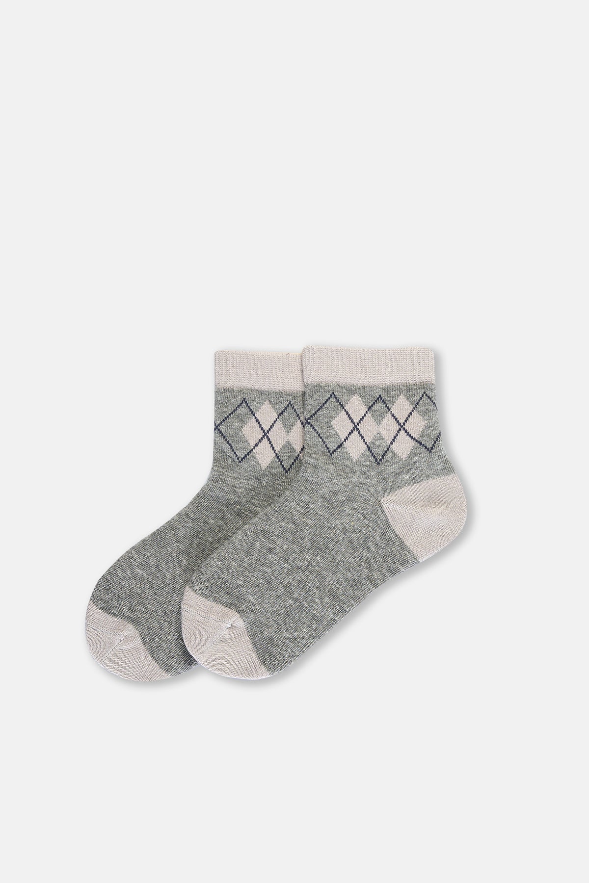Grey Melange-Navy SOCKS