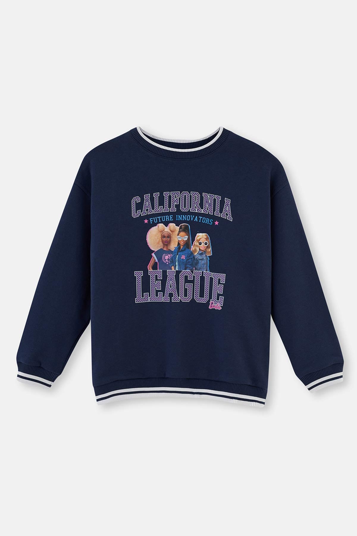 Navy BARBIE LICENSE PRINTED SWEATSHIRT