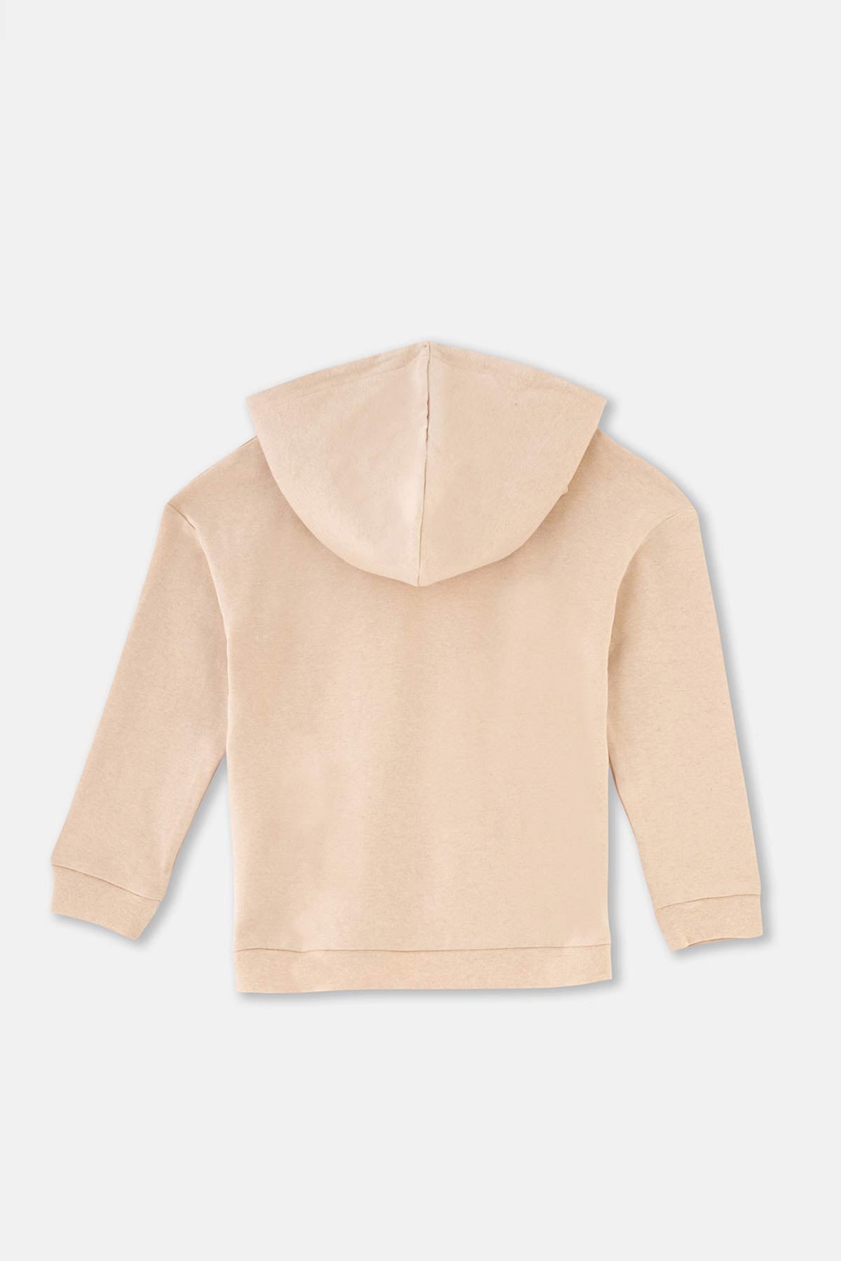 Beige Melange HOODED SWEATSHIRT