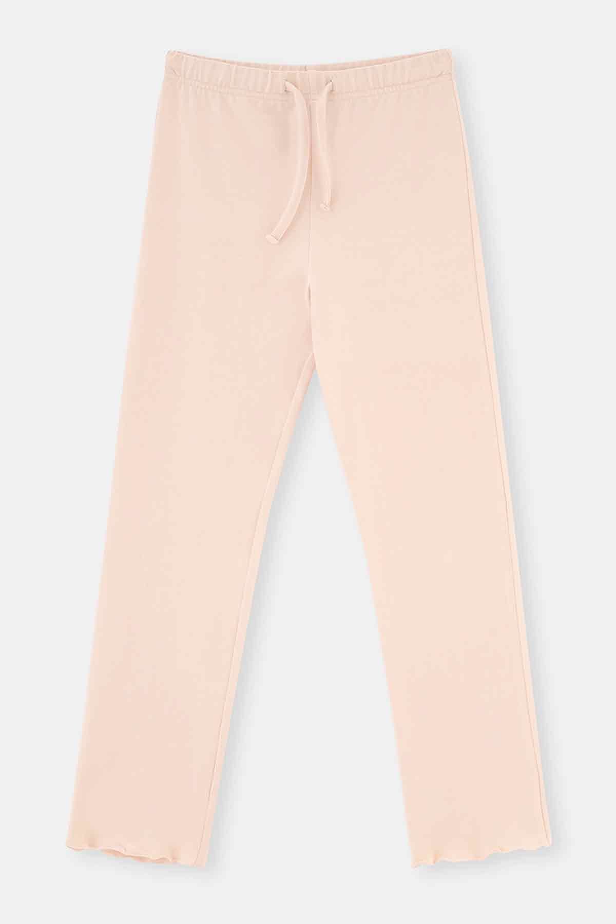 Powder FLOWER PRINT DETAILED LONG SLEEVE CREW-NECK PAJAMAS SUIT