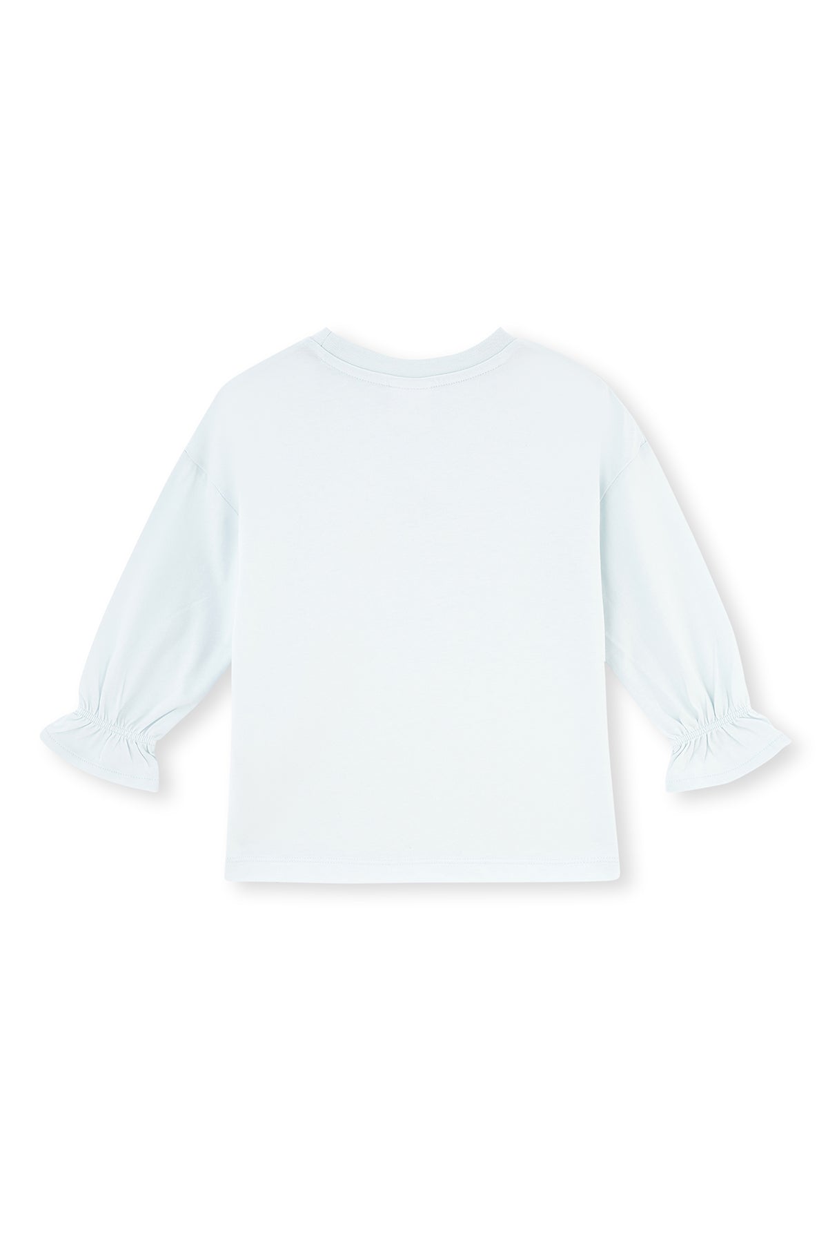 Light Blue PRINT DETAILED LONG SLEEVE CREW-NECK PAJAMAS SUIT