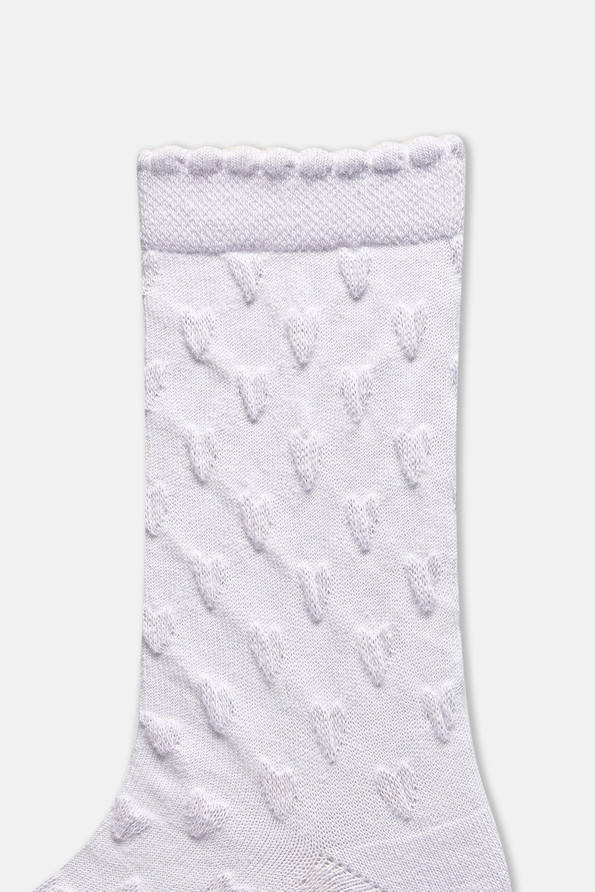 Lila-Sarı Kız Çocuk 2'Li Kalp Desenli Çorap