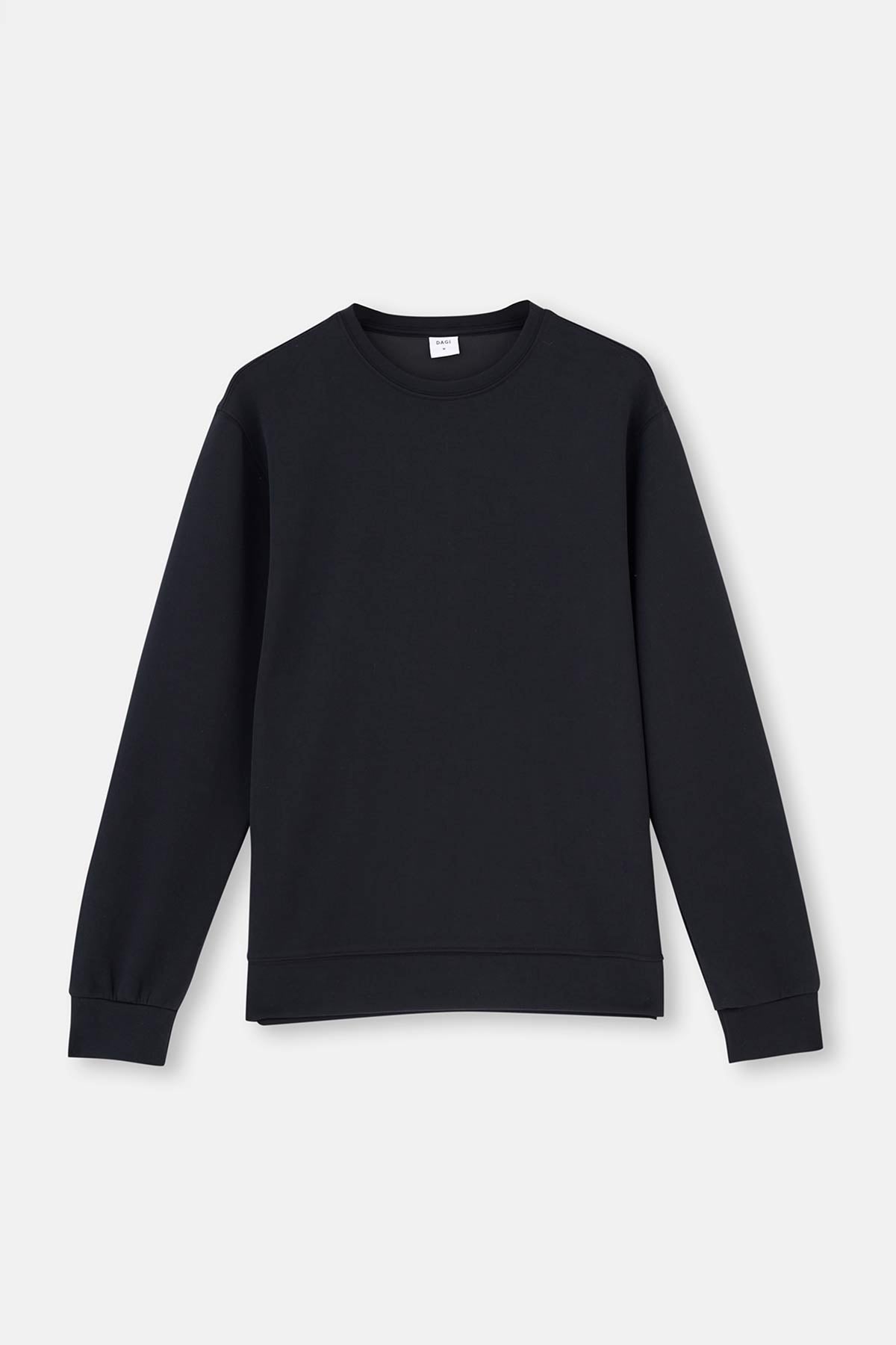Black CREW-NECK LONG SLEEVE SWEATSHIRT