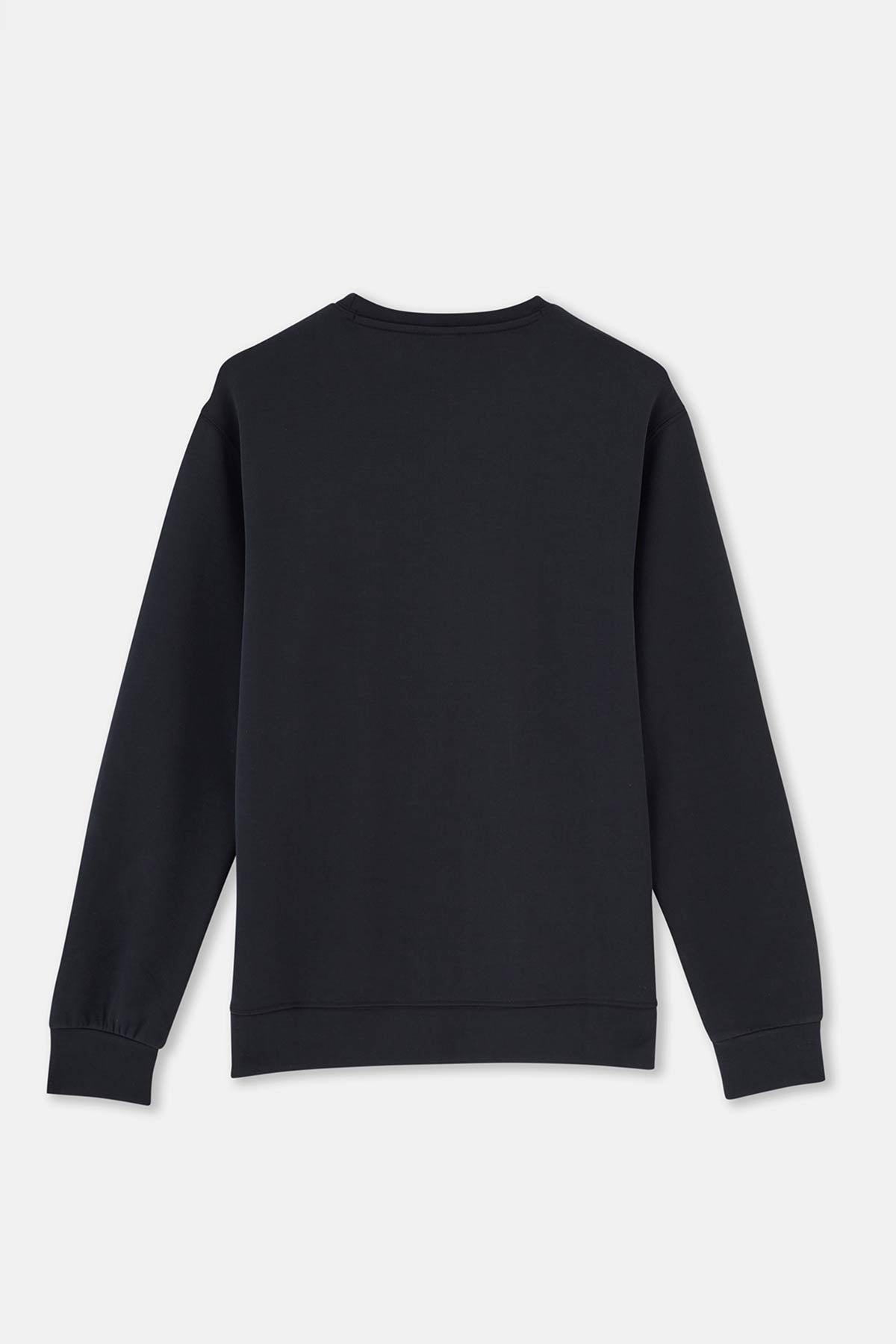 Black CREW-NECK LONG SLEEVE SWEATSHIRT