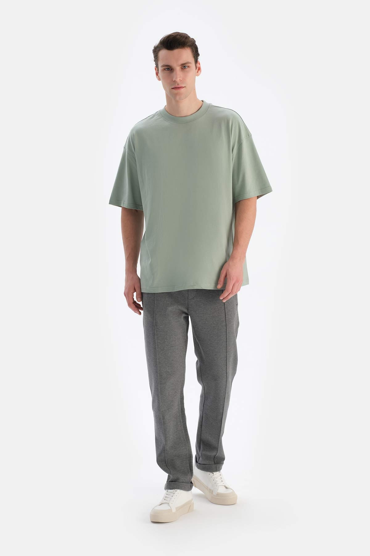 Yeşil Kısa Kollu Oversıze Tişört