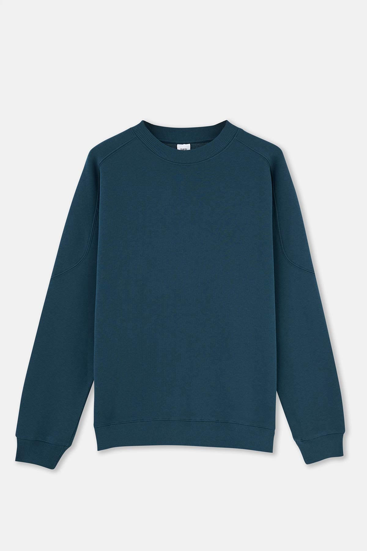 Petrol Blue STITCH DETAILED SWEATSHIRT