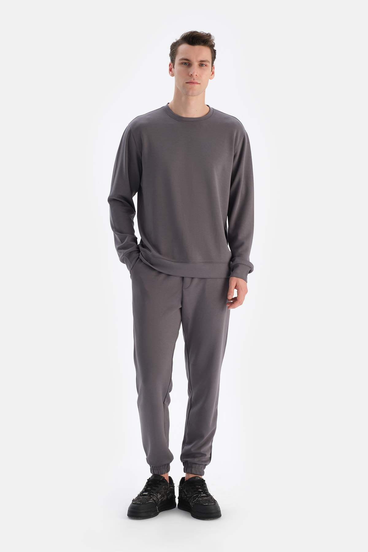 Füme Jogger Paça Eşofman Altı