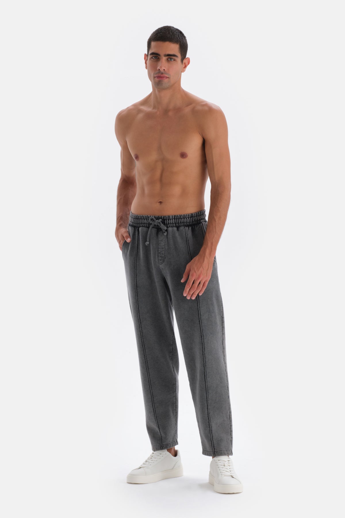 Smoke DOUBLE LEG RIBBED WASHED TRACKSUIT