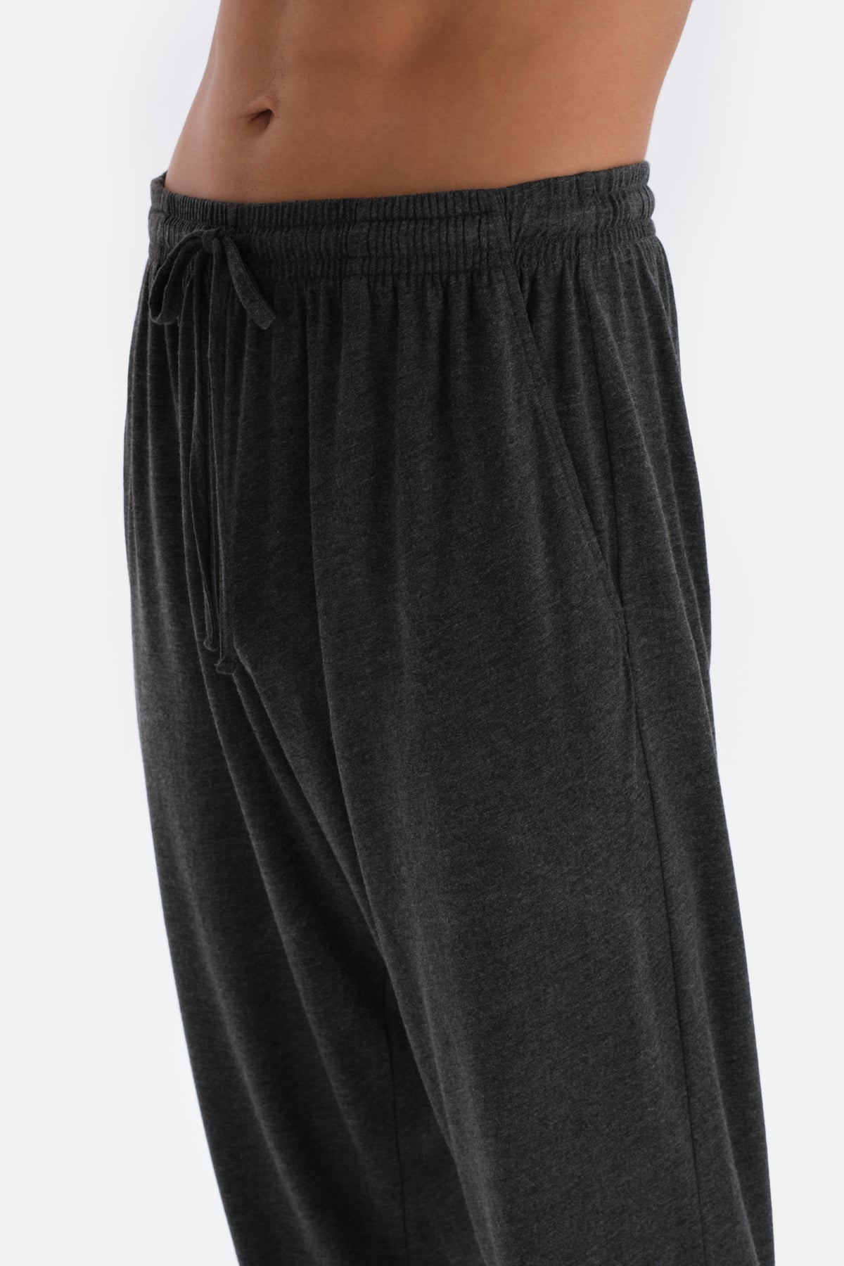 Anthracite Melange JOGGER KNITTED BOTTOM PAJAMAS
