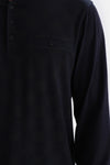 Navy JACQUARD T-SHIRT PANTS KNITTED PAJAMAS SUIT