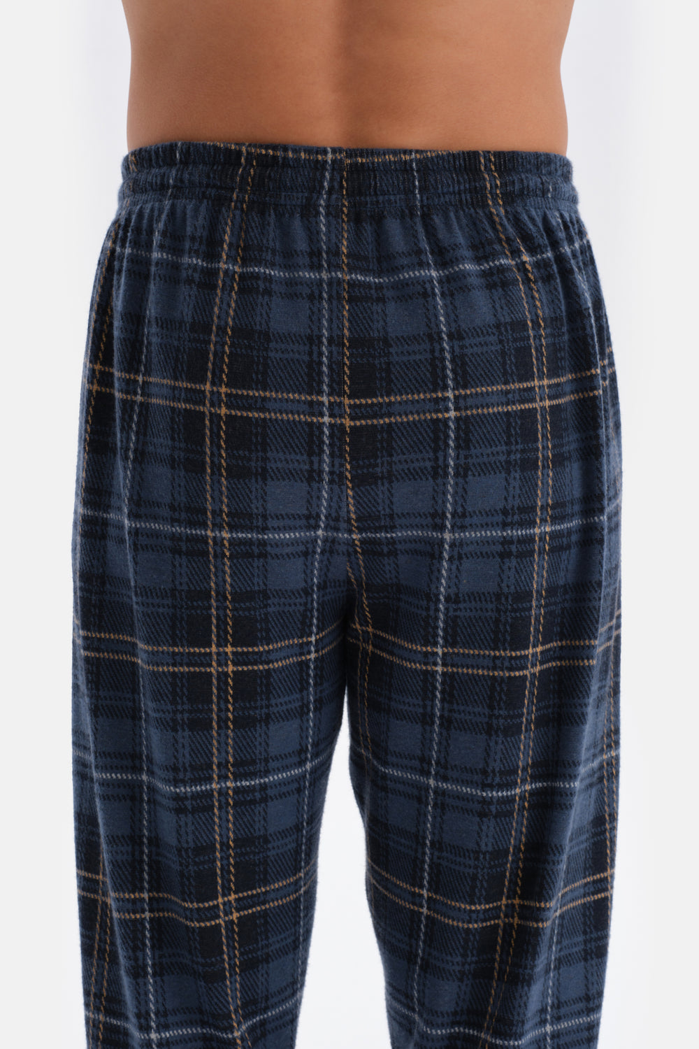 Lacivert Yarım Patlı Uzun Kol Pamuklu Pijama Takımı