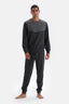 Anthracite Melange CREW-NECK LONG SLEEVE KNITTED PAJAMAS SUIT