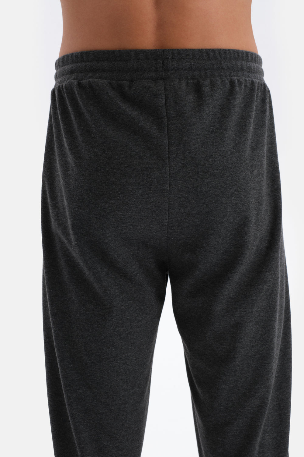 Anthracite Melange CREW-NECK LONG SLEEVE KNITTED PAJAMAS SUIT