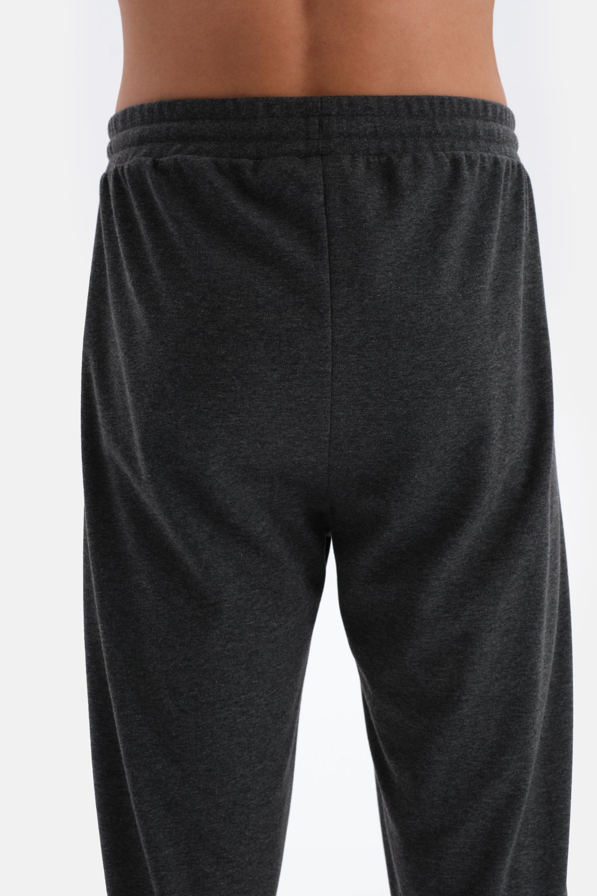 Anthracite Melange CREW-NECK LONG SLEEVE KNITTED PAJAMAS SUIT