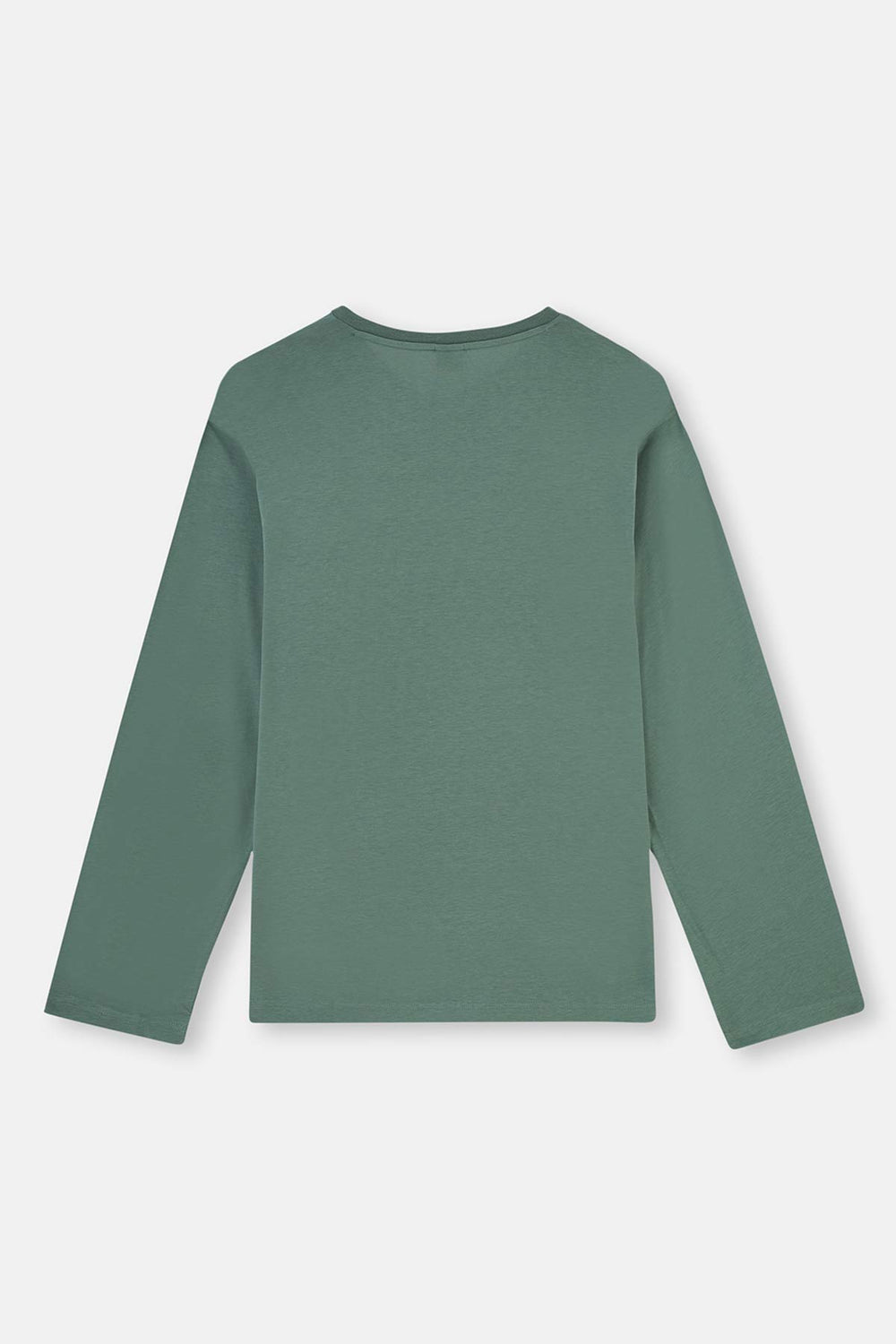 Green V-NECK LONG SLEEVE COTTON MODAL PAJAMAS SUIT