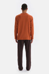 Brown LONG SLEEVE KNITTED PAJAMAS WITH HALF POT