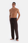 Brown LONG SLEEVE KNITTED PAJAMAS WITH HALF POT