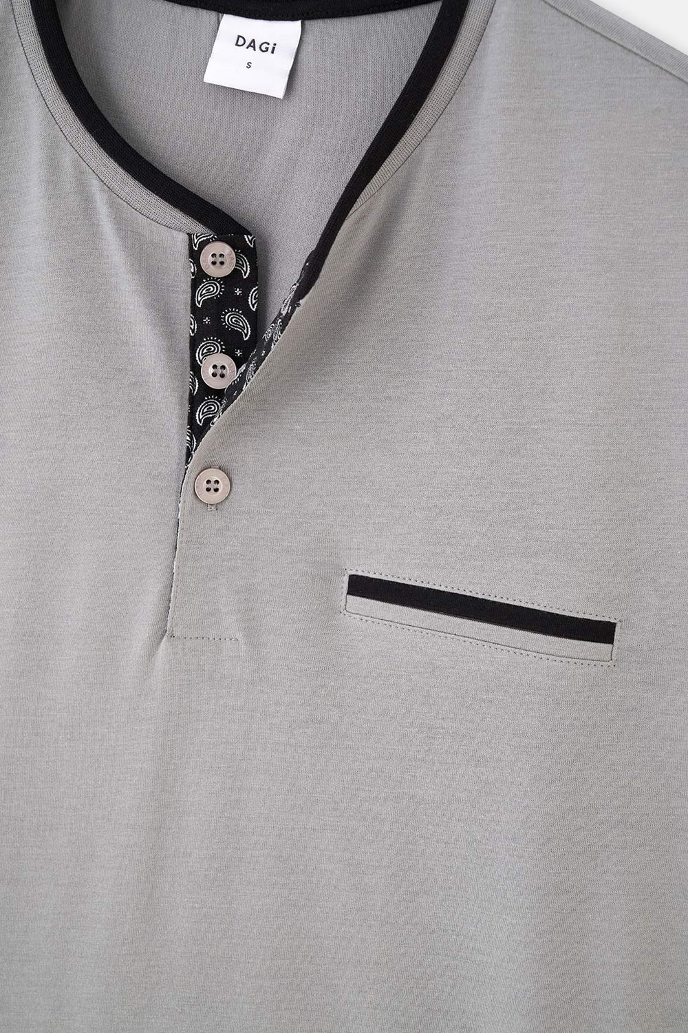 Gri Kısa Kollu Üçlü Groom Pijama Set