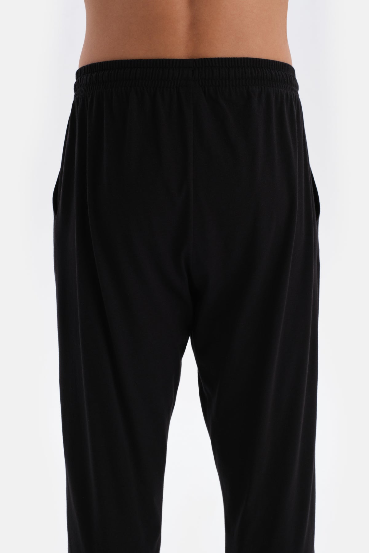 Siyah Jogger Paça Örme Modal Pijama Altı