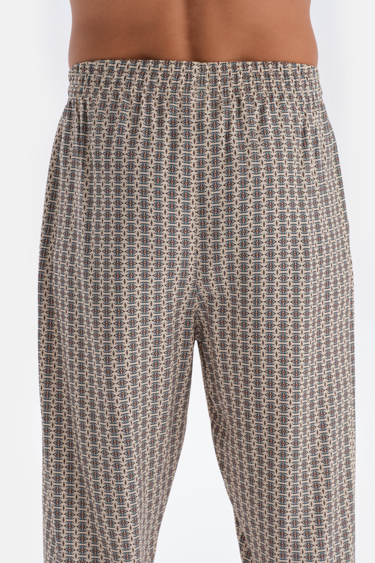 MULTICOLOR MICROPRINT PRINTED WOVEN PANTS