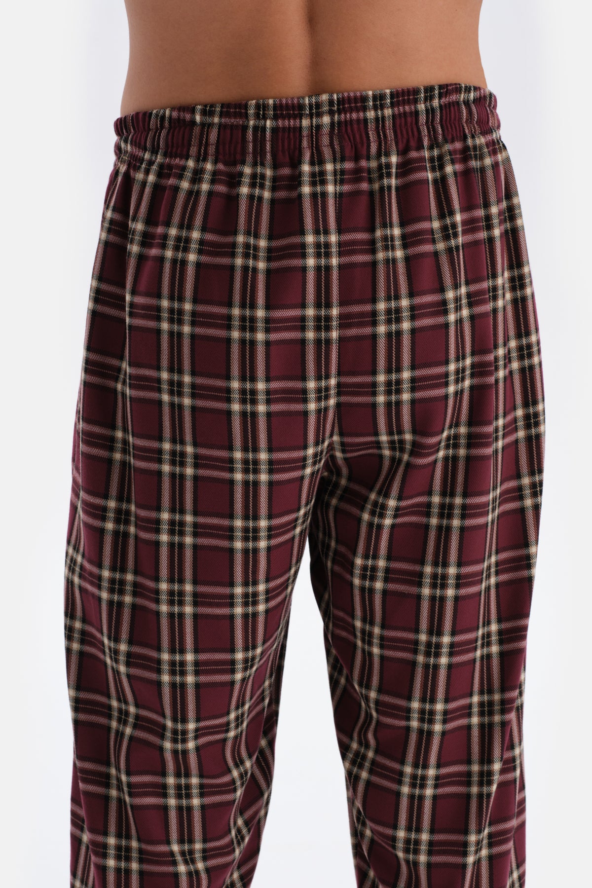 MULTICOLOR PLAID WOVEN TROUSERS PAJAMAS