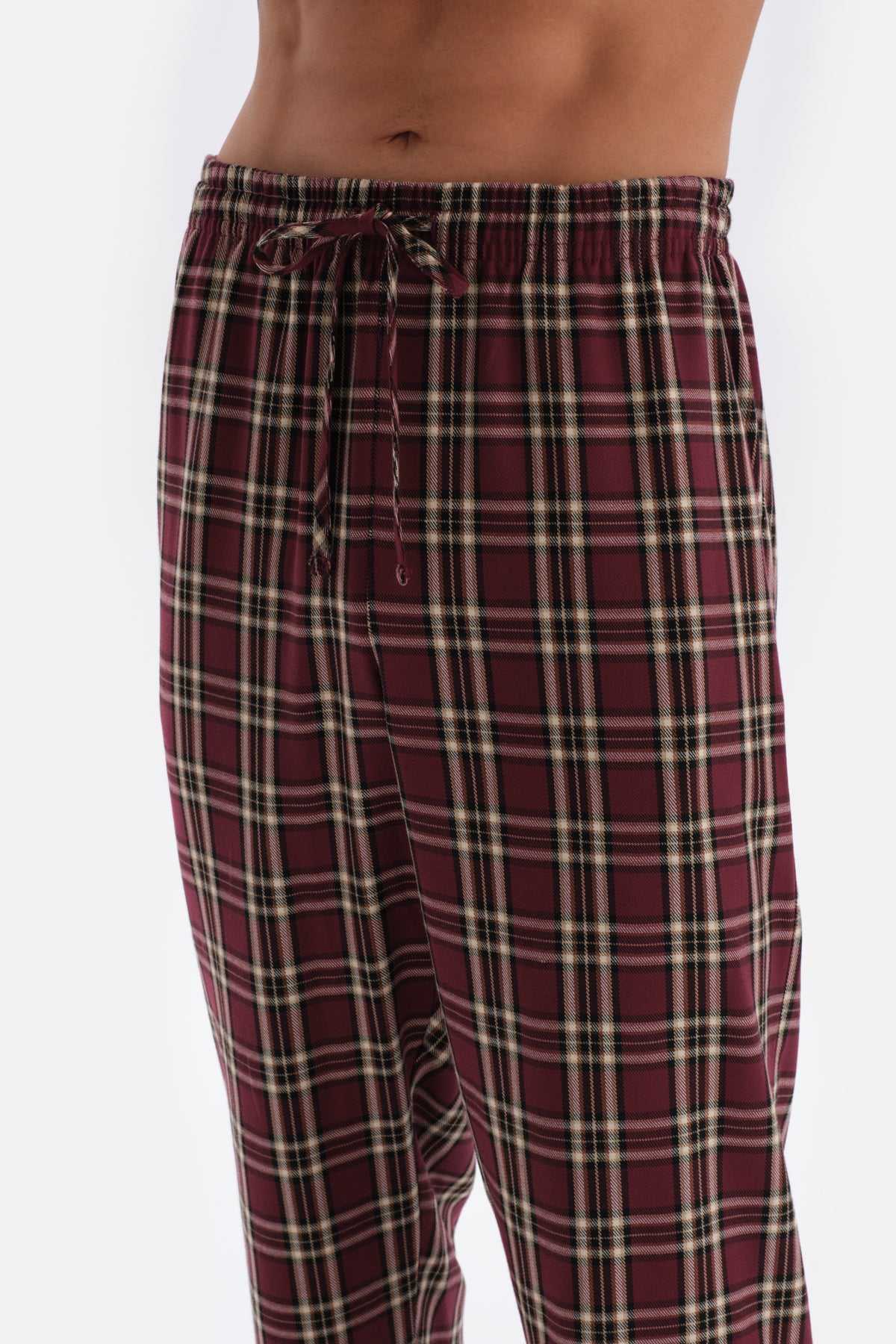 MULTICOLOR PLAID WOVEN TROUSERS PAJAMAS